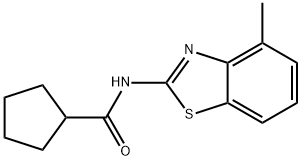 Cyclopentanecarboxamide, N-(4-methyl-2-benzothiazolyl)- (9CI) Structure