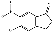 5-溴-6-硝基-2,3-二氢-1H-茚-1-酮 结构式