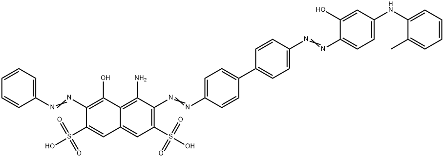 4-Amino-5-hydroxy-3-[[4'-[[2-hydroxy-4-[(2-methylphenyl)amino]phenyl]azo]-1,1'-biphenyl-4-yl]azo]-6-phenylazo-2,7-naphthalenedisulfonic acid Structure
