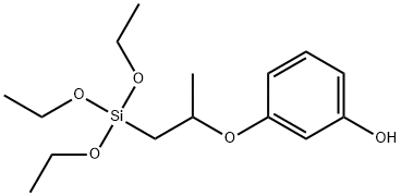 3-[1-メチル-2-(トリエトキシシリル)エトキシ]フェノール 化学構造式