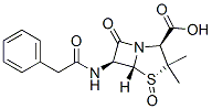 [2S-(2alpha,4beta,5alpha,6alpha)]-3,3-dimethyl-7-oxo-6-(phenylacetamido)-4-thia-1-azabicyclo[3.2.0]heptane-2-carboxylic acid 4-oxide Structure
