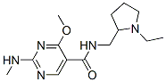 N-[(1-Ethyl-2-pyrrolidinyl)methyl]-4-methoxy-2-(methylamino)-5-pyrimidinecarboxamide Struktur