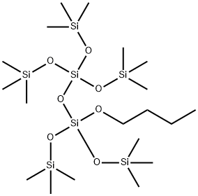 3-Butoxy-1,1,1,7,7,7-hexamethyl-3,5,5-tris(trimethylsiloxy)tetrasiloxa ne,72439-84-0,结构式