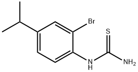 N-(2-ブロモ-4-イソプロピルフェニル)チオ尿素 化学構造式