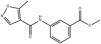 Benzoic acid, 3-[[(5-methyl-4-isoxazolyl)carbonyl]amino]-, methyl ester (9CI) 化学構造式