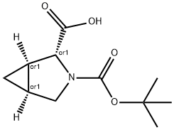 (1R,2R,5S)-rel-3-(tert-Butoxycarbonyl)-3-azabicyclo[3.1.0]hexane-2-carboxylic acid 结构式