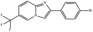 2-(4-溴苯基)-6-(三氟甲基)咪唑并[1,2-A]吡啶, 724742-88-5, 结构式