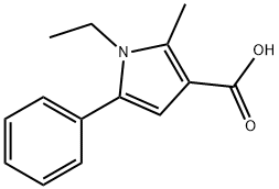 1H-Pyrrole-3-carboxylicacid,1-ethyl-2-methyl-5-phenyl-(9CI) Structure