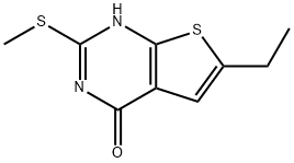 Thieno[2,3-d]pyrimidin-4(1H)-one, 6-ethyl-2-(methylthio)- (9CI) Structure