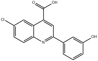 6-氯-2-(3-羟苯基)-喹啉-4-羧酸 结构式
