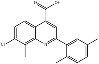 7-CHLORO-2-(2,5-DIMETHYLPHENYL)-8-METHYLQUINOLINE-4-CARBOXYLIC ACID Structure