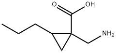 Cyclopropanecarboxylic acid, 1-(aminomethyl)-2-propyl- (9CI) Struktur