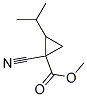Cyclopropanecarboxylic acid, 1-cyano-2-(1-methylethyl)-, methyl ester (9CI) Structure