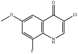 4(1H)-Quinolinone,  3-chloro-8-fluoro-6-methoxy- Struktur