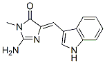 4H-Imidazol-4-one,  2-amino-3,5-dihydro-5-(1H-indol-3-ylmethylene)-3-methyl- Structure