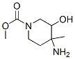 1-Piperidinecarboxylicacid,4-amino-3-hydroxy-4-methyl-,methylester,|