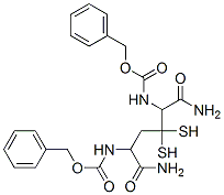 benzyl N-[1-carbamoyl-2-(2-carbamoyl-2-phenylmethoxycarbonylamino-ethy l)disulfanyl-ethyl]carbamate Struktur