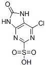 6-chloro-8-oxo-7,9-dihydropurine-2-sulfonic acid 结构式