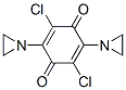 2,5-BIS(1-AZIRIDINYL)-3,6-DICHLORO-2,5-CYCLOHEXADIENE-1,4-DIONE Struktur