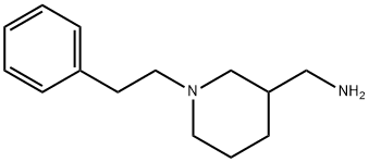 [1-(2-フェニルエチル)ピペリジン-3-イル]メチルアミン 化学構造式