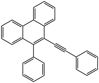 9-フェニル-10-(フェニルエチニル)フェナントレン 化学構造式