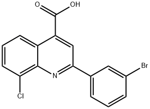 2-(3-BROMOPHENYL)-8-CHLOROQUINOLINE-4-CARBOXYLICACID Structure