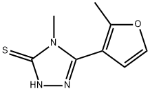 4-甲基-5-(2-甲基呋喃-3-基)-4H-1,2,4-三唑-3-硫醇,725218-31-5,结构式