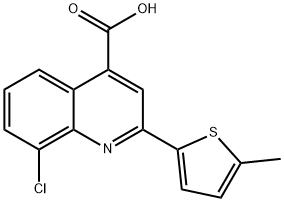 8-CHLORO-2-(5-METHYLTHIEN-2-YL)QUINOLINE-4-CARBOXYLIC ACID Struktur