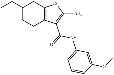 725222-04-8 2-AMINO-6-ETHYL-N-(3-METHOXYPHENYL)-4,5,6,7-TETRAHYDRO-1-BENZOTHIOPHENE-3-CARBOXAMIDE