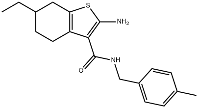 725226-66-4 2-AMINO-6-ETHYL-N-(4-METHYLBENZYL)-4,5,6,7-TETRAHYDRO-1-BENZOTHIOPHENE-3-CARBOXAMIDE