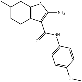 2-AMINO-N-(4-METHOXYPHENYL)-6-METHYL-4,5,6,7-TETRAHYDRO-1-BENZOTHIOPHENE-3-CARBOXAMIDE Structure