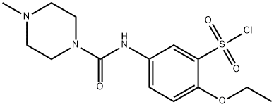 2-ETHOXY-5-[(4-METHYL-PIPERAZINE-1-CARBONYL)-AMINO]-BENZENESULFONYL CHLORIDE 结构式