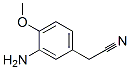 Benzeneacetonitrile,  3-amino-4-methoxy- Struktur