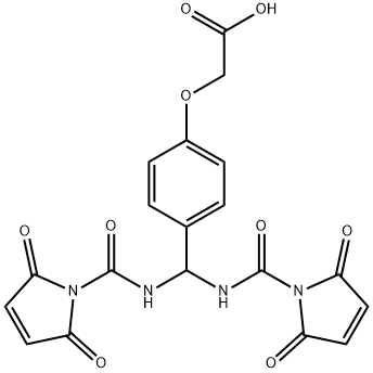2-[4-[bis[(2,5-dioxopyrrole-1-carbonyl)amino]methyl]phenoxy]acetic aci d 结构式