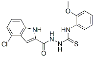 1-[(4-chloro1H-indole-2-carbonyl)amino]-3-(2-methoxyphenyl)thiourea 结构式