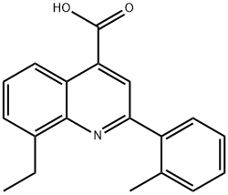 8-ethyl-2-(2-methylphenyl)quinoline-4-carboxylic acid 化学構造式