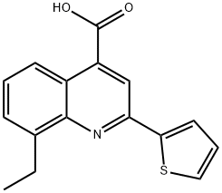 8-ethyl-2-(2-thienyl)quinoline-4-carboxylic acid Structure