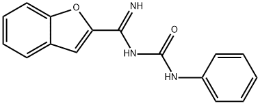 2-Benzofurancarboximidamide, N-((phenylamino)carbonyl)- 结构式