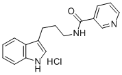 N-(3-(3-Indolyl)propyl)nicotinamide hydrochloride 化学構造式
