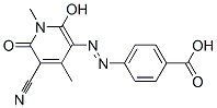 4-[(5-cyano-1,6-dihydro-2-hydroxy-1,4-dimethyl-6-oxopyridin-3-yl)azo]benzoic acid 结构式