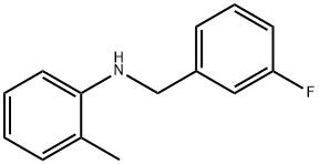 N-(3-Fluorobenzyl)-2-Methylaniline, 97% 化学構造式