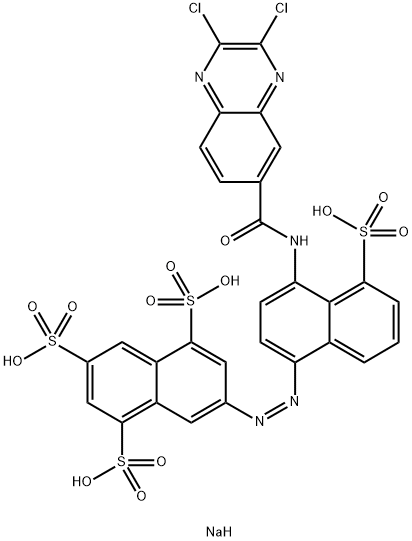 72639-29-3 tetrasodium 7-[[4-[[(2,3-dichloro-6-quinoxalinyl)carbonyl]amino]-5-sulphonato-1-naphthyl]azo]naphthalene-1,3,5-trisulphonate