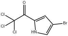 1-(4-ブロモ-1H-ピロール-2-イル)-2,2,2-トリクロロエタノン 化学構造式
