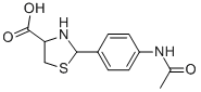 2-(4-ACETYLAMINO-PHENYL)-THIAZOLIDINE-4-CARBOXYLIC ACID 结构式