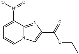 8-NITRO-IMIDAZO[1,2-A]PYRIDINE-2-CARBOXYLIC ACID ETHYL ESTER, 72721-23-4, 结构式