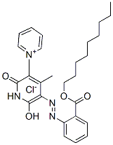1-[1,2-dihydro-6-hydroxy-4-methyl-5-[[2-[(nonyloxy)carbonyl]phenyl]azo]-2-oxo-3-pyridyl]pyridinium chloride 结构式