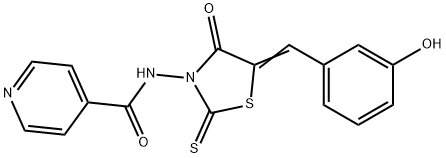 72732-38-8 N-[5-[(3-Hydroxyphenyl)methylene]-4-oxo-2-thioxo-3-thiazolidinyl]-4-pyridinecarboxamide