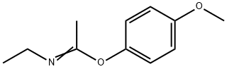 Ethanimidic acid, N-ethyl-, 4-methoxyphenyl ester (9CI) Structure