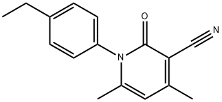 1-(4-Ethylphenyl)-4,6-dimethyl-2-oxo-1,2-dihydropyridine-3-carbonitrile Structure