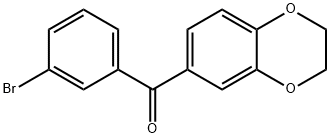 (3-溴苯基)-(2,3-二氢-1,4-苯并二氧杂芑-7-基)甲酮 结构式